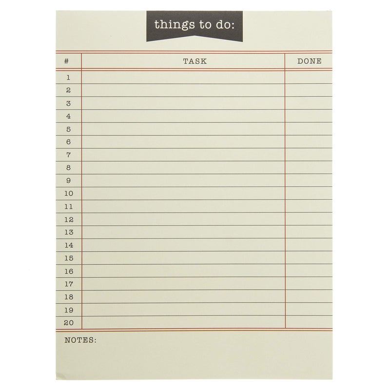 Graphique Library Card To-Do List Notepad | 150 Tear-Away Sheets | Task Planner | Daily Organizer | Memo Writing Pad | Priority Checklist | Undated | 6â€ x 8â€ - Image 1